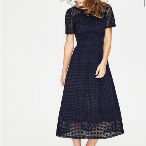 COPY - Boden Julieta Navy Lace Dress Sz 8 - Picture 5 of 11